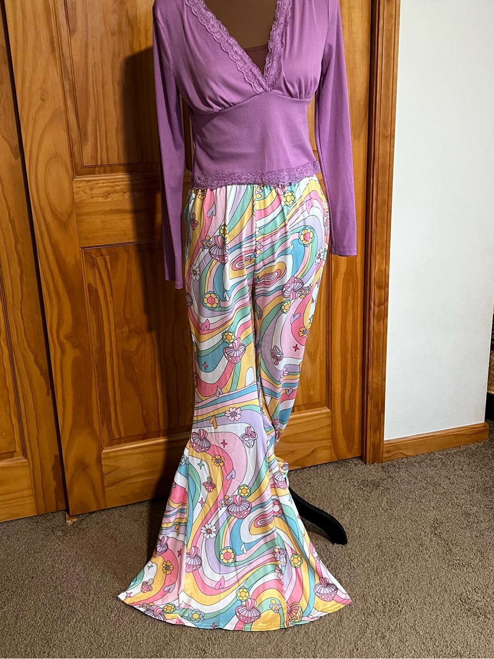 Pastel Swirl Wide Leg Palazzo Pants